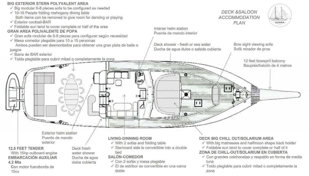Adara Yacht - Big Turkish Gulet Barcelona Hotel Úszó hotel